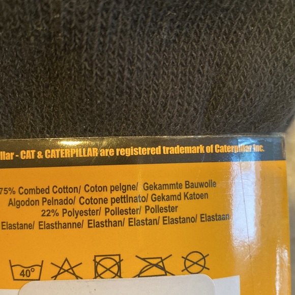 NWT CAT (Caterpillar) 3 pack Mens work socks black. Size 8-12 - Picture 8 of 9